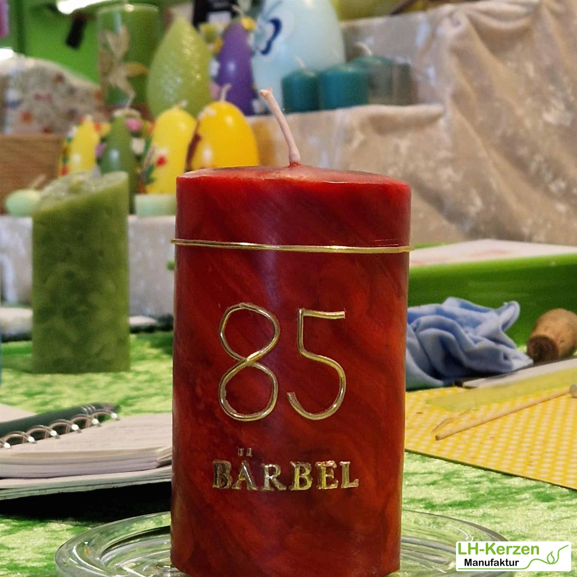 Kerzenbeschriftung Beschriftete Kerze